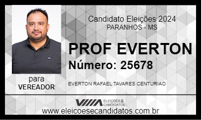 Candidato PROF EVERTON 2024 - PARANHOS - Eleições