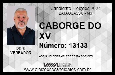 Candidato CABORGE DO XV 2024 - BATAGUASSU - Eleições