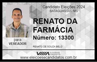 Candidato RENATO DA FARMÁCIA 2024 - BATAGUASSU - Eleições