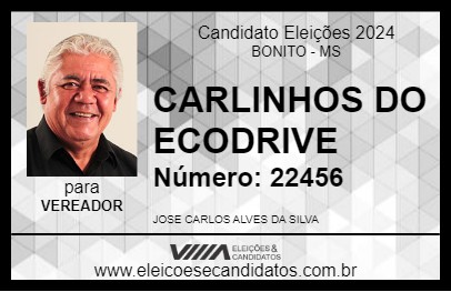 Candidato CARLINHOS DO ECODRIVE 2024 - BONITO - Eleições