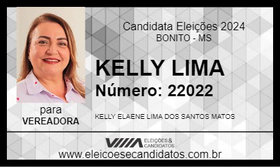 Candidato KELLY LIMA 2024 - BONITO - Eleições