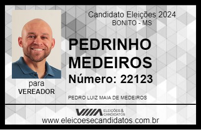 Candidato PEDRINHO MEDEIROS 2024 - BONITO - Eleições