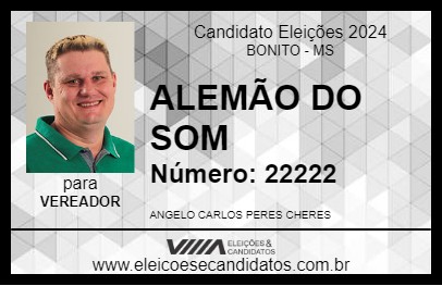 Candidato ALEMÃO DO SOM 2024 - BONITO - Eleições