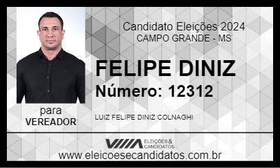 Candidato FELIPE DINIZ 2024 - CAMPO GRANDE - Eleições