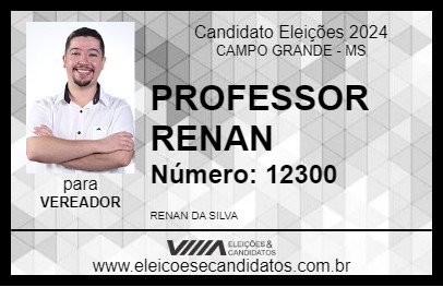 Candidato PROFESSOR RENAN 2024 - CAMPO GRANDE - Eleições