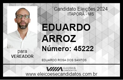 Candidato EDUARDO ARROZ 2024 - ITAPORÃ - Eleições