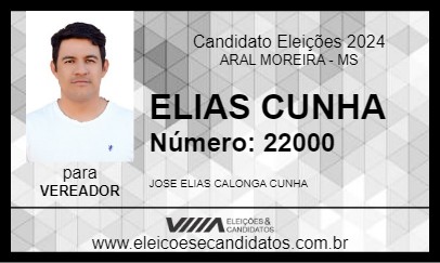 Candidato ELIAS CUNHA 2024 - ARAL MOREIRA - Eleições