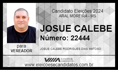 Candidato JOSUE CALEBE 2024 - ARAL MOREIRA - Eleições