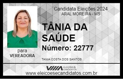 Candidato TÂNIA DA SAÚDE 2024 - ARAL MOREIRA - Eleições