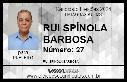 Candidato RUI SPÍNOLA BARBOSA 2024 - BATAGUASSU - Eleições