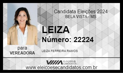 Candidato LEIZA 2024 - BELA VISTA - Eleições