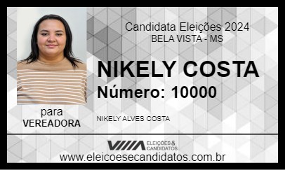 Candidato NIKELY COSTA 2024 - BELA VISTA - Eleições