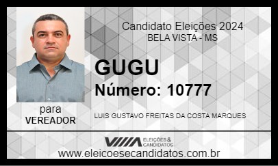 Candidato GUGU 2024 - BELA VISTA - Eleições