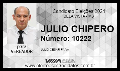 Candidato JULIO CHIPERO 2024 - BELA VISTA - Eleições