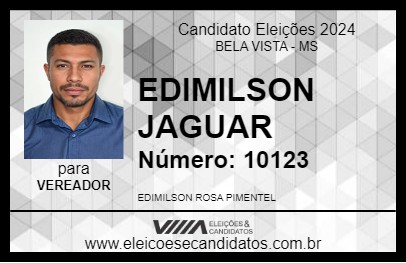 Candidato EDIMILSON JAGUAR 2024 - BELA VISTA - Eleições