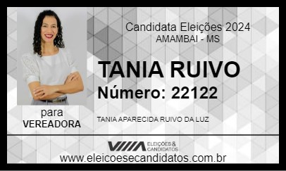 Candidato TANIA RUIVO 2024 - AMAMBAI - Eleições