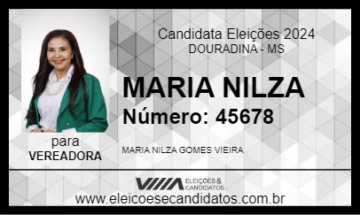 Candidato MARIA NILZA 2024 - DOURADINA - Eleições