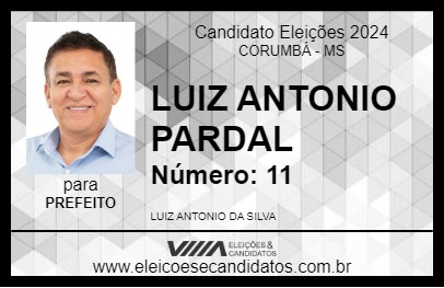 Candidato LUIZ ANTONIO PARDAL 2024 - CORUMBÁ - Eleições