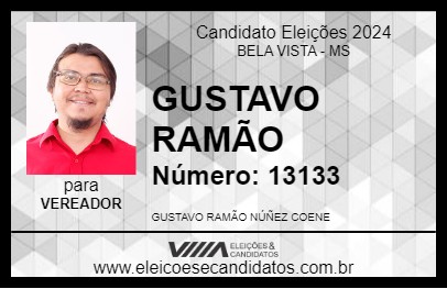 Candidato GUSTAVO RAMÃO 2024 - BELA VISTA - Eleições