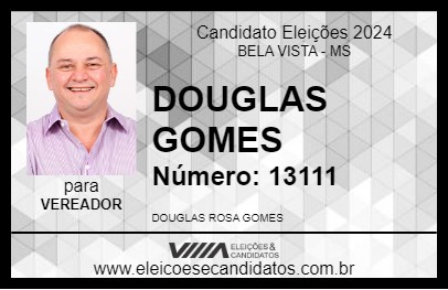 Candidato DOUGLAS GOMES 2024 - BELA VISTA - Eleições