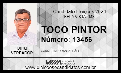 Candidato TOCO PINTOR 2024 - BELA VISTA - Eleições