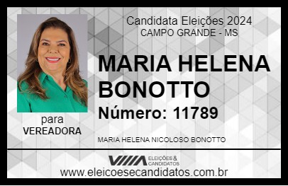 Candidato MARIA HELENA BONOTTO 2024 - CAMPO GRANDE - Eleições