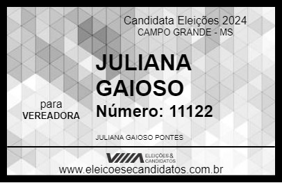 Candidato JULIANA GAIOSO 2024 - CAMPO GRANDE - Eleições