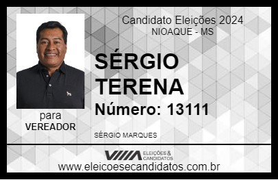 Candidato SÉRGIO TERENA 2024 - NIOAQUE - Eleições