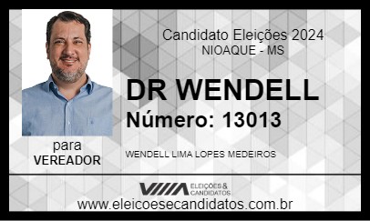 Candidato DR WENDELL 2024 - NIOAQUE - Eleições