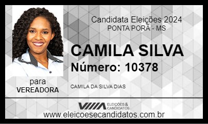 Candidato CAMILA SILVA 2024 - PONTA PORÃ - Eleições