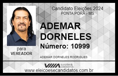 Candidato ADEMAR DORNELES 2024 - PONTA PORÃ - Eleições