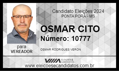 Candidato OSMAR CITO 2024 - PONTA PORÃ - Eleições