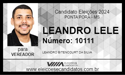 Candidato LEANDRO LELE 2024 - PONTA PORÃ - Eleições