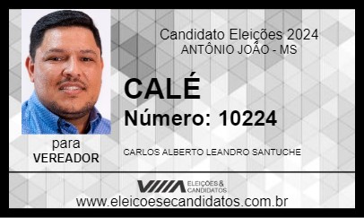 Candidato CALÉ 2024 - ANTÔNIO JOÃO - Eleições