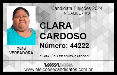 Candidato CLARA CARDOSO 2024 - NIOAQUE - Eleições