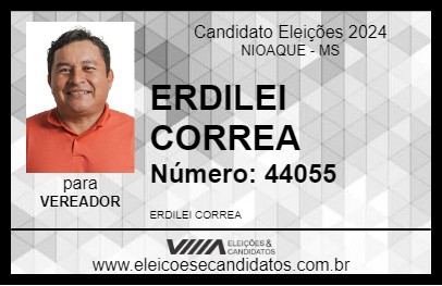 Candidato ERDILEI CORREA 2024 - NIOAQUE - Eleições