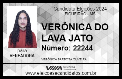 Candidato VERÔNICA DO LAVA JATO 2024 - FIGUEIRÃO - Eleições