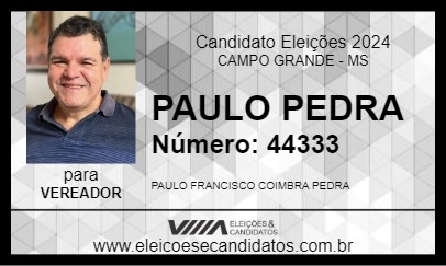 Candidato PAULO PEDRA 2024 - CAMPO GRANDE - Eleições