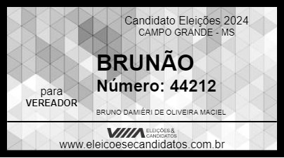 Candidato BRUNÃO 2024 - CAMPO GRANDE - Eleições