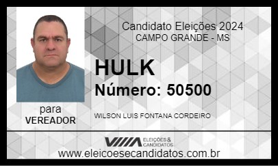 Candidato HULK 2024 - CAMPO GRANDE - Eleições