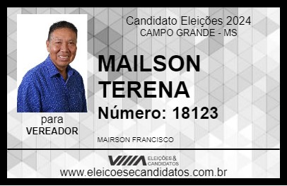 Candidato MAILSON TERENA 2024 - CAMPO GRANDE - Eleições