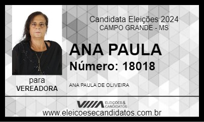 Candidato ANA PAULA 2024 - CAMPO GRANDE - Eleições