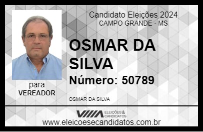 Candidato OSMAR DA SILVA 2024 - CAMPO GRANDE - Eleições