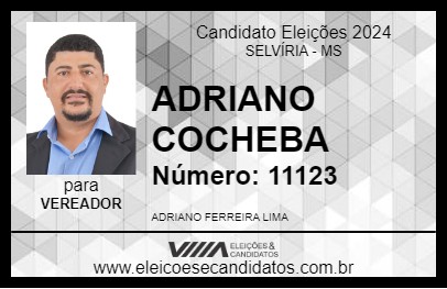 Candidato ADRIANO COCHEBA 2024 - SELVÍRIA - Eleições