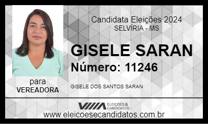 Candidato GISELE SARAN 2024 - SELVÍRIA - Eleições