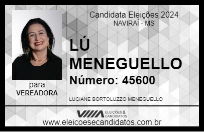 Candidato LÚ MENEGUELLO 2024 - NAVIRAÍ - Eleições