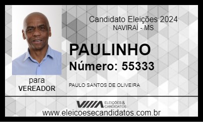 Candidato PAULINHO 2024 - NAVIRAÍ - Eleições