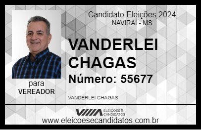 Candidato VANDERLEI CHAGAS 2024 - NAVIRAÍ - Eleições