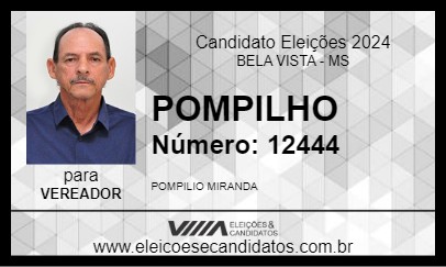 Candidato POMPILIO MIRANDA 2024 - BELA VISTA - Eleições