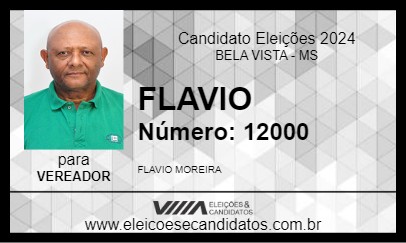 Candidato FLAVIO MOREIRA 2024 - BELA VISTA - Eleições